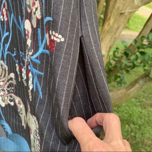 Anthropologie Foxiedox pinstriped embroidery dress - Picture 3 of 14